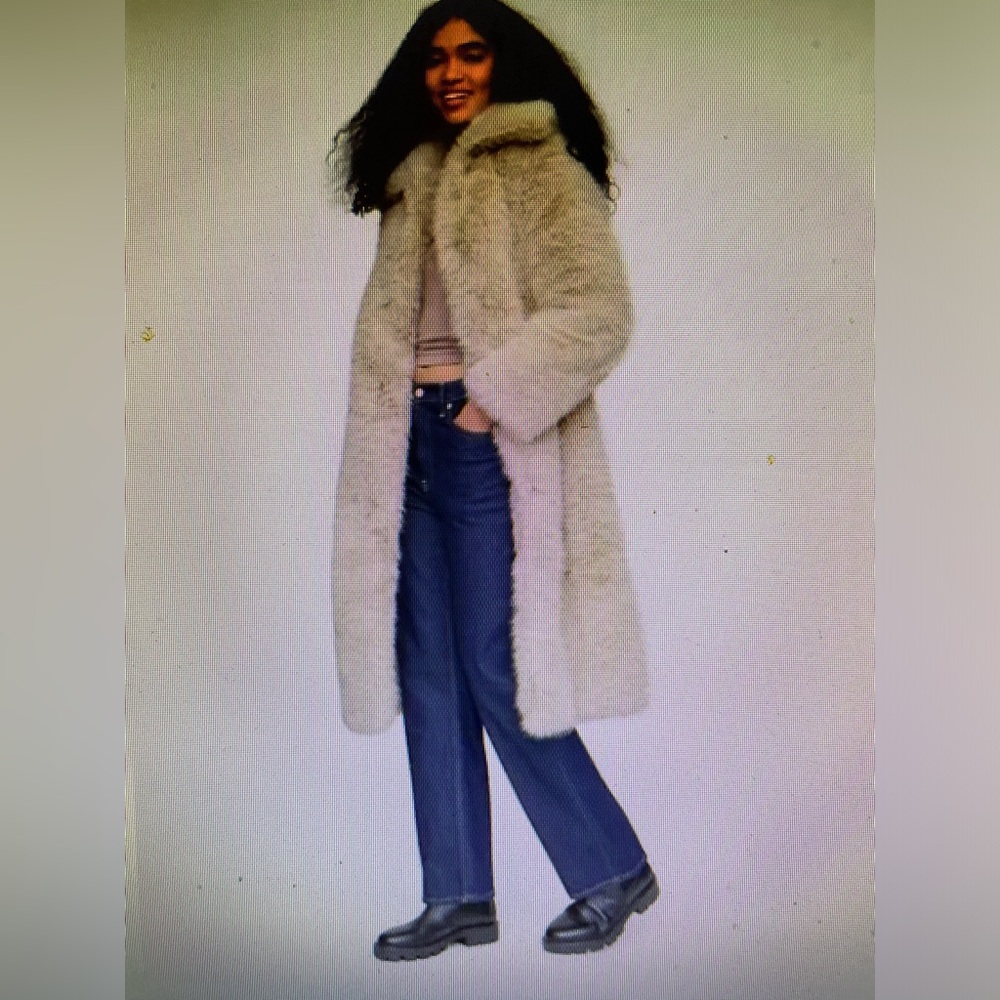 ❤️ GAP FAUX FUR COAT NEW